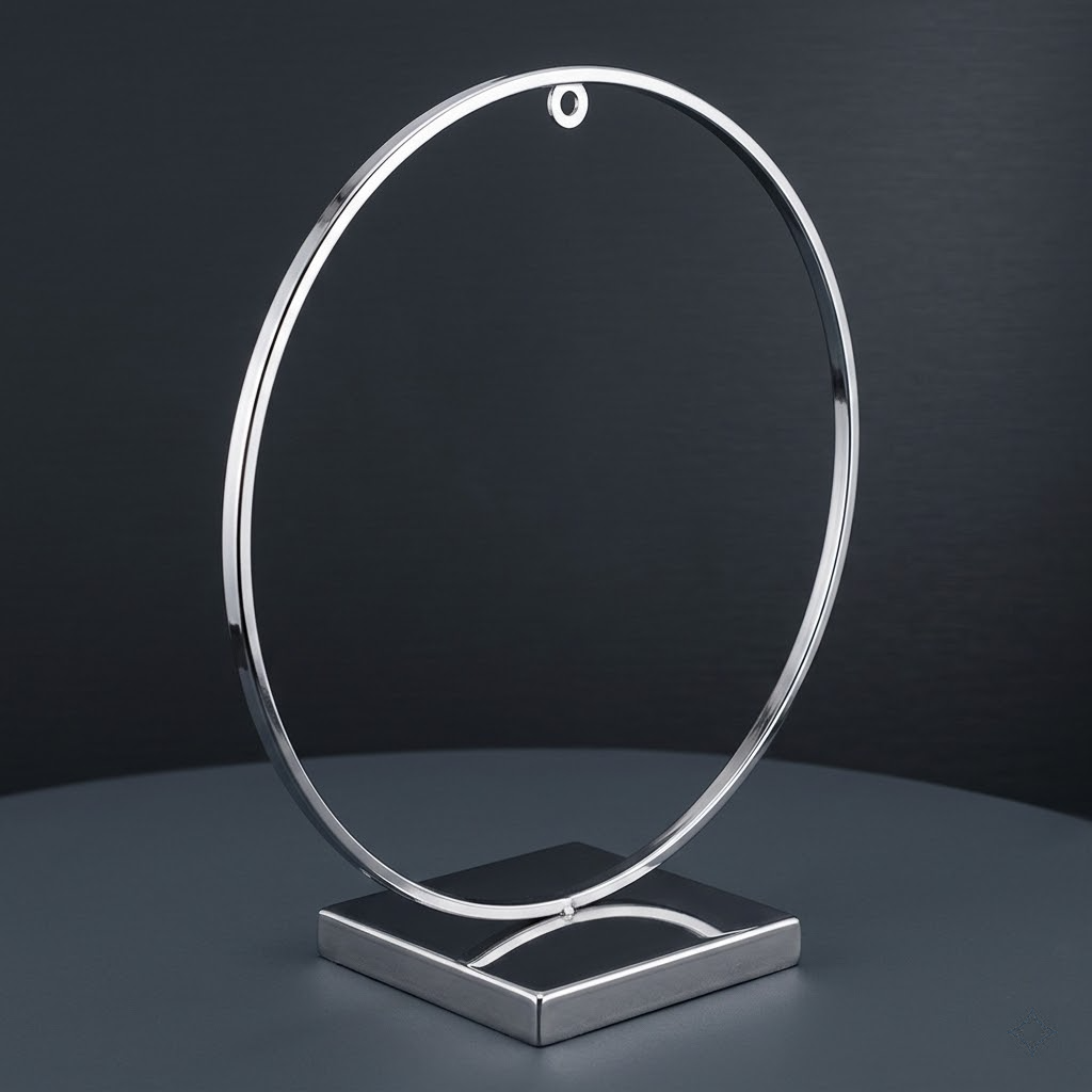 Round Frame Hanger Metal Stand 10" – Silver