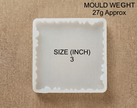3" Square Agate Coaster Mould