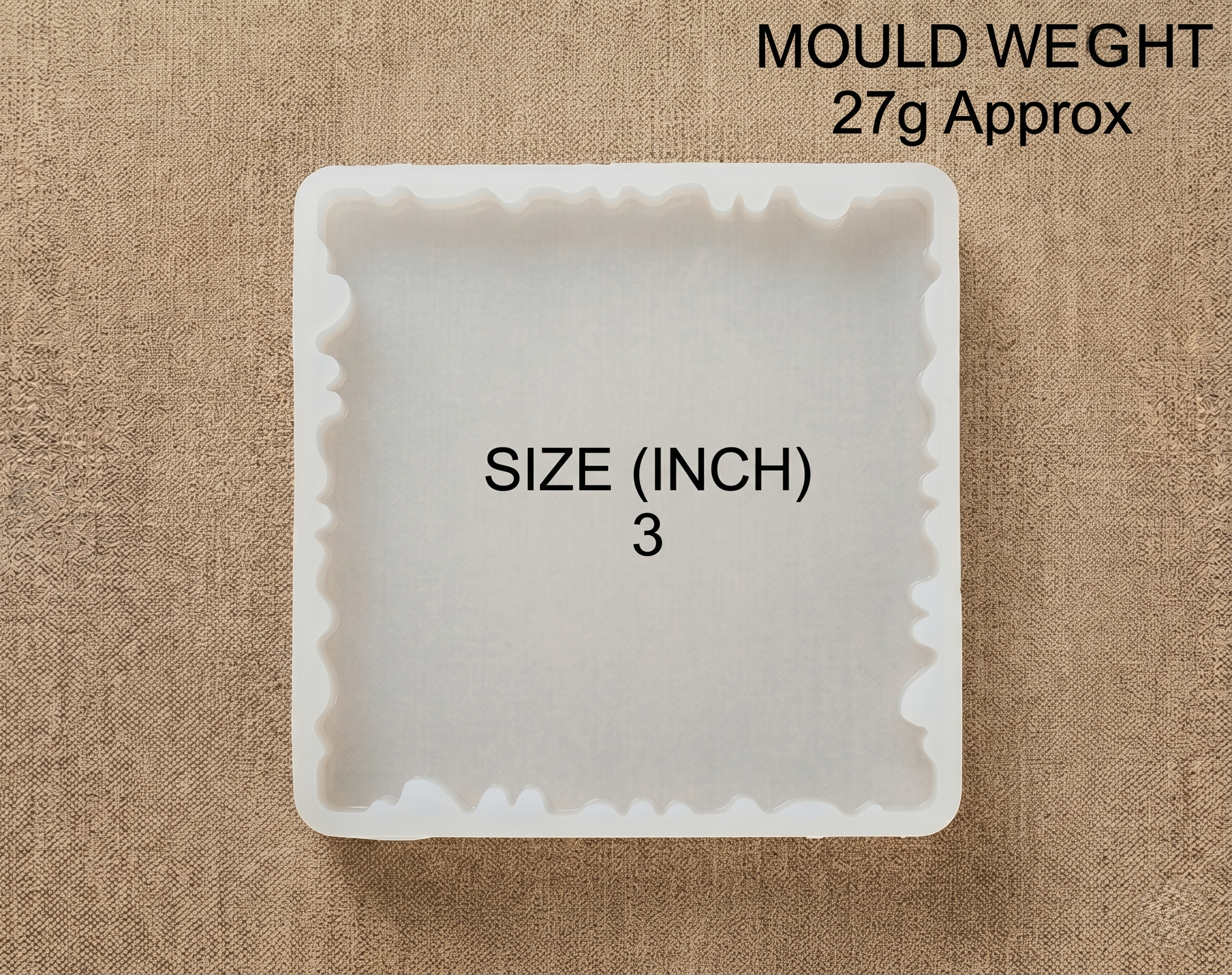 3" Square Agate Coaster Mould