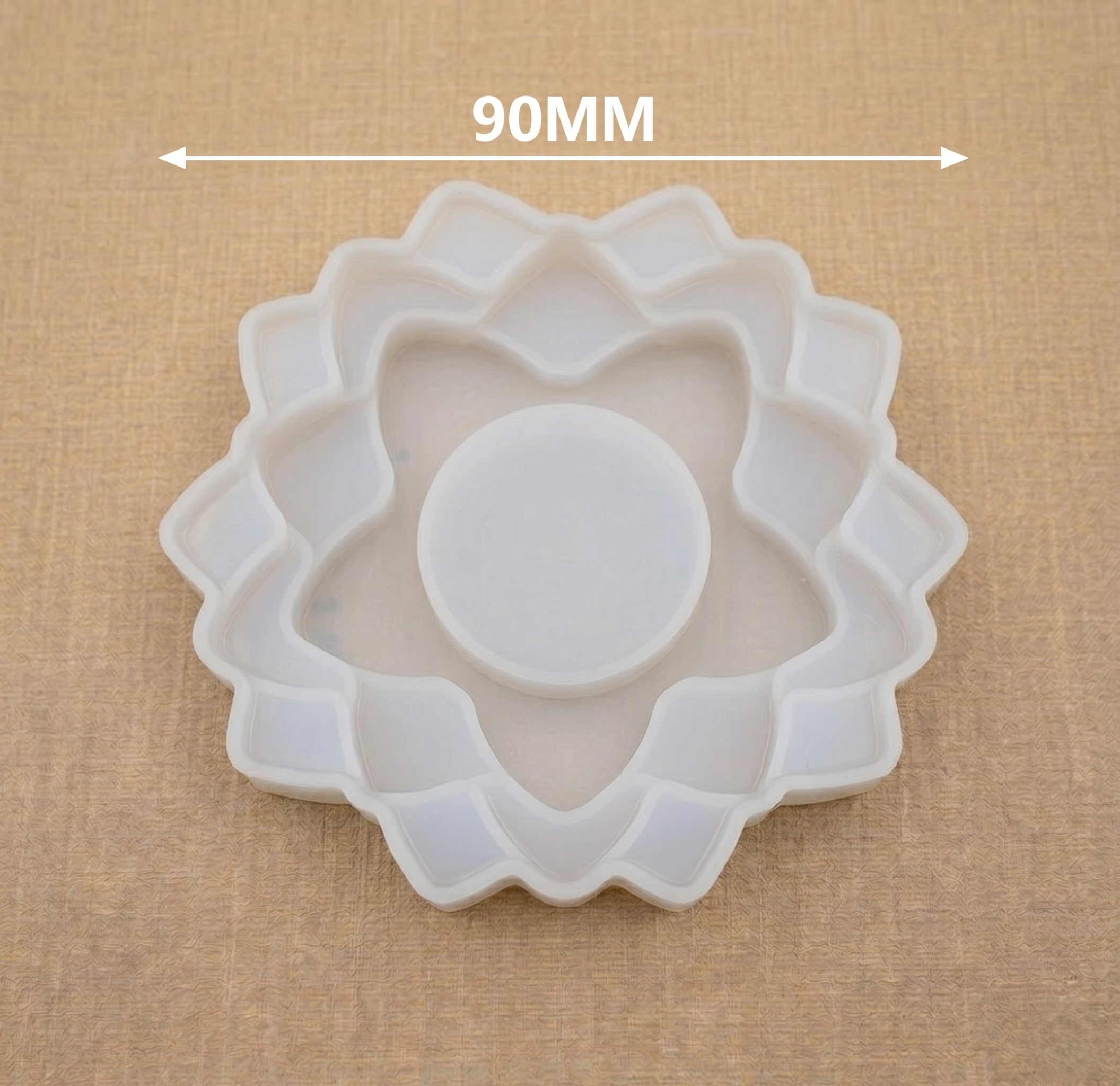 3 Step Flower Tealight Holder Mould 90mm