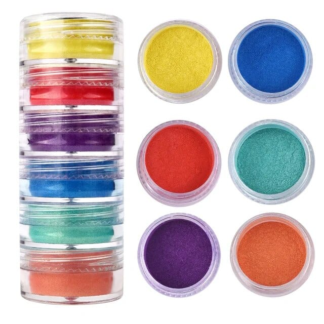 6 Shade Pearl Mica Powder Set E