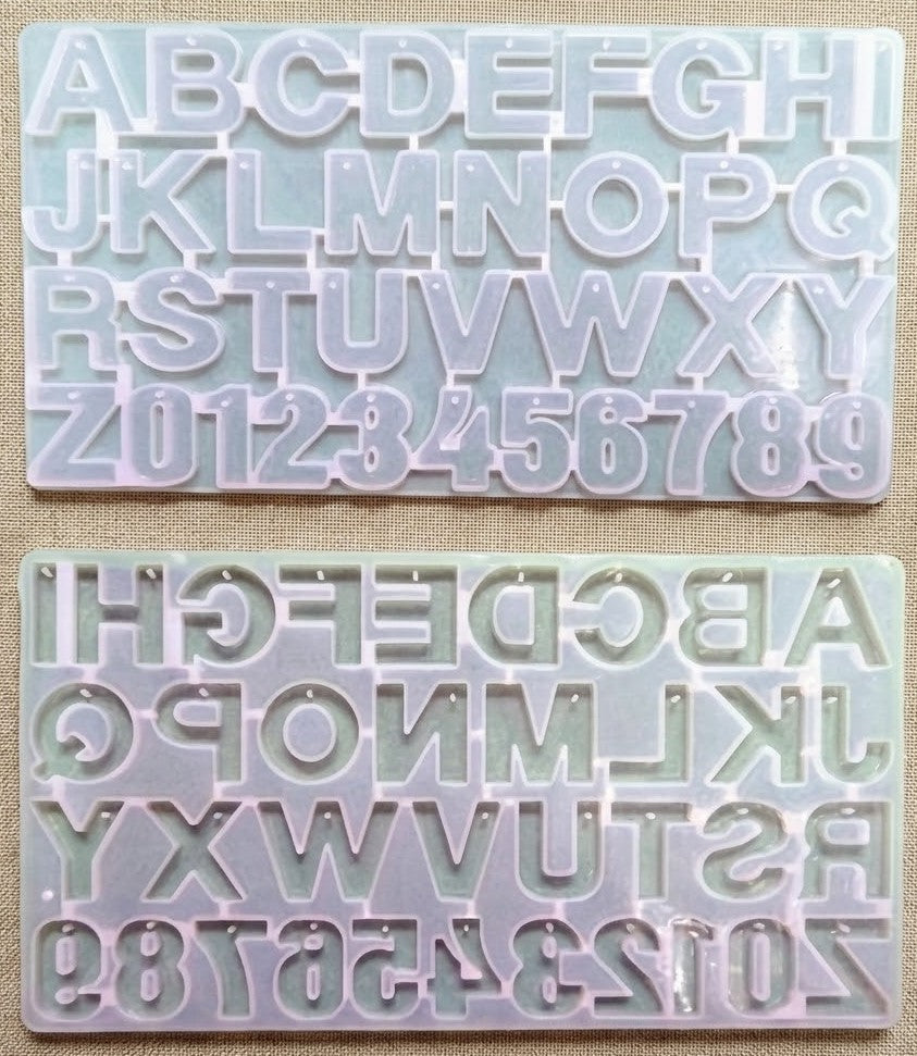 Back Pouring Alphabet With Hole Mould