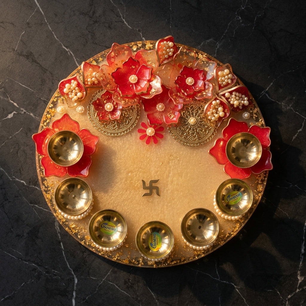 Red Lotus Celebration Platter (10 inch)