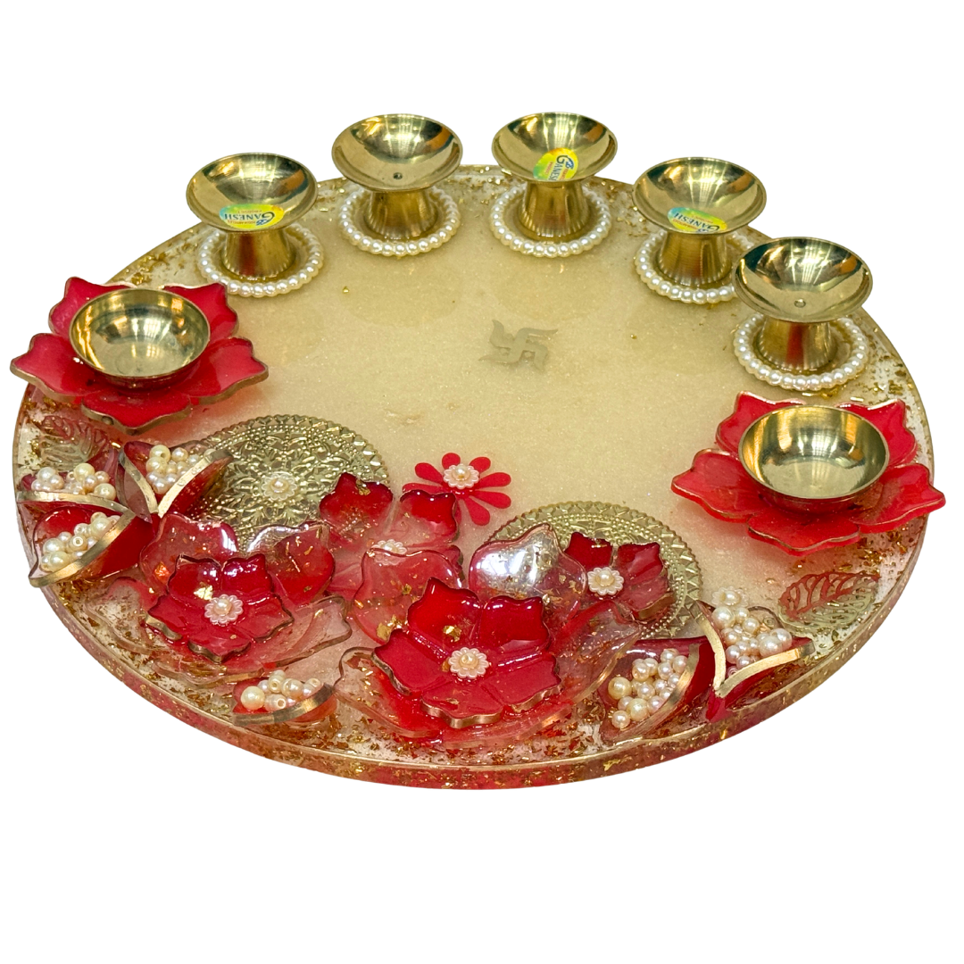 Red Lotus Celebration Platter (10 inch)