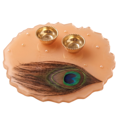 Minimal Peacock Feather Tray (8 inch)