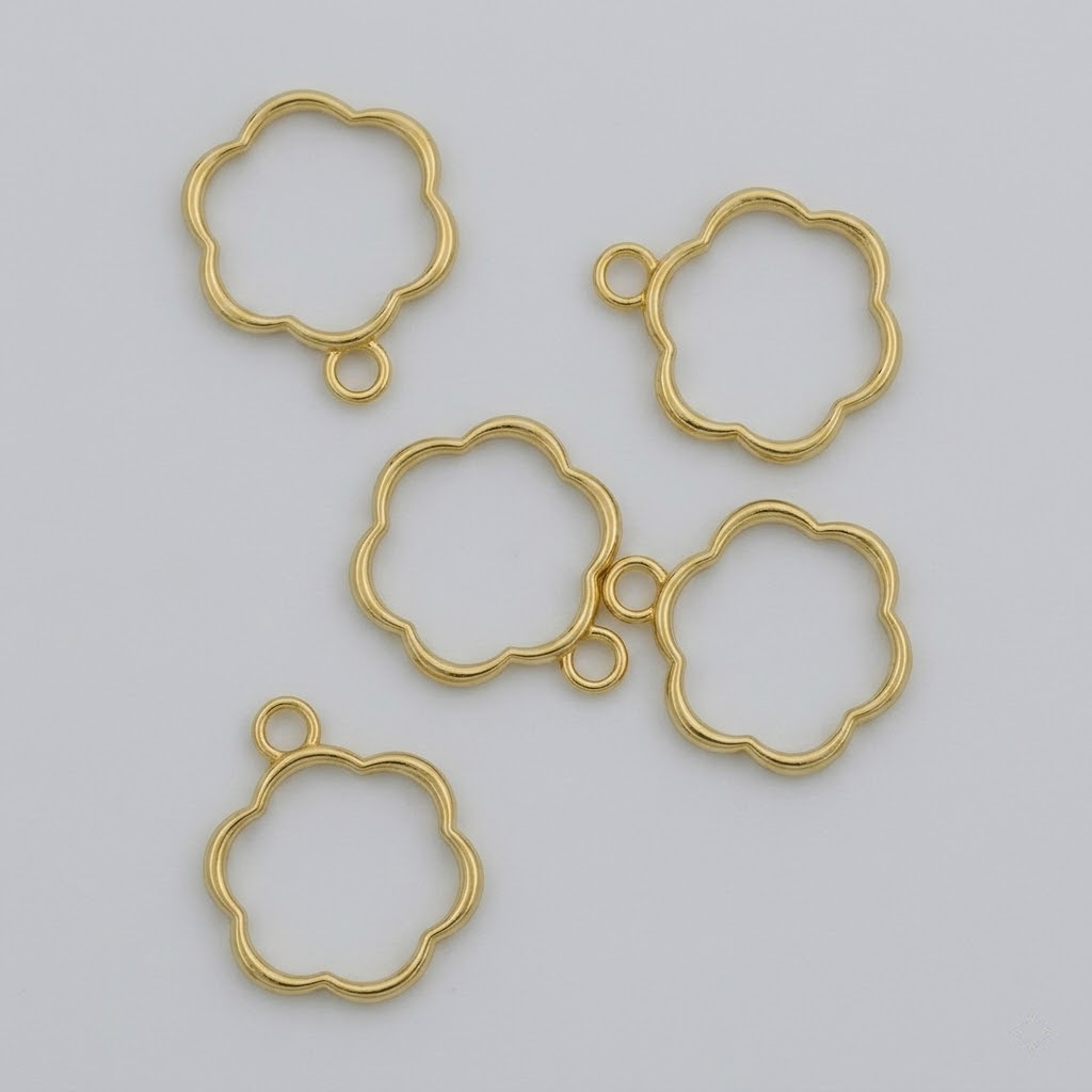 5 In 1 Gold Flower Bezel Set