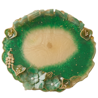Emerald Green Lotus Tray - Mehndi (10 inch)
