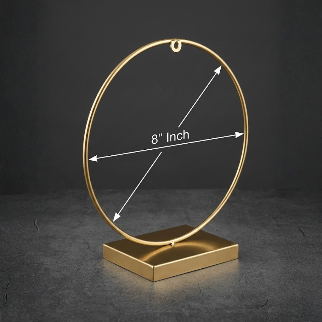 Round Frame Hanger Metal Stand 8" – Gold