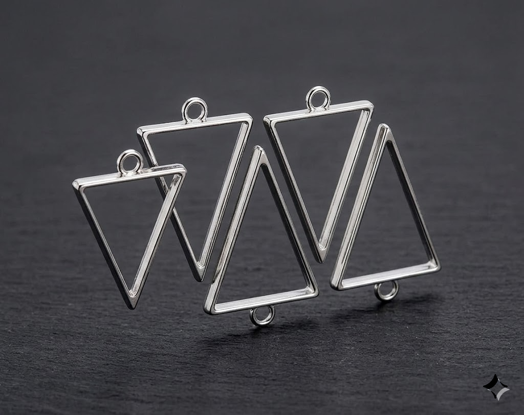 Triangle Bezels – Silver