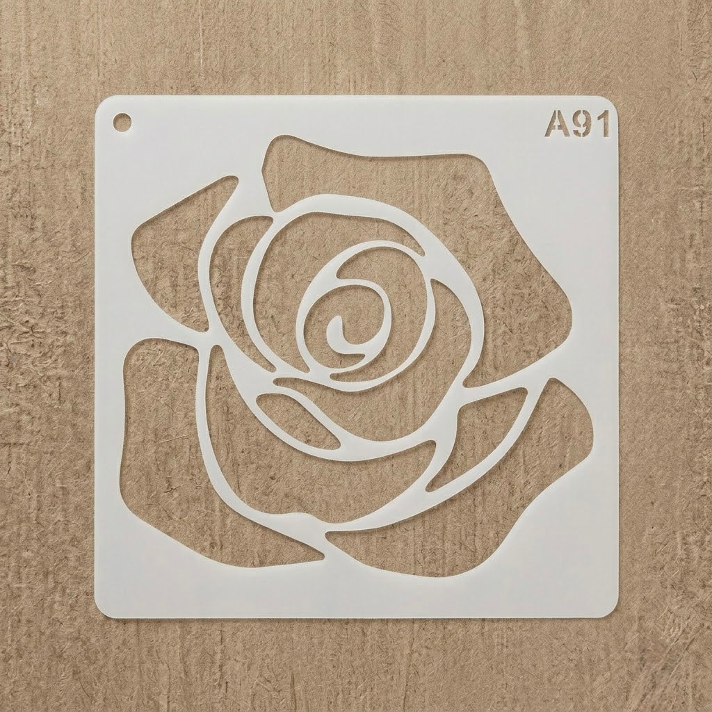 Stencil A091 – Rose Design 15.5cm