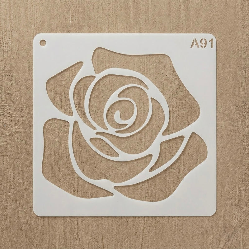 Stencil A091 – Rose Design 15.5cm